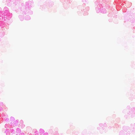 Gambar Bingkai Sakura Pink Cat Air Bunga, Bunga Sakura, Dekorasi, Ilustrasi PNG Transparan ...