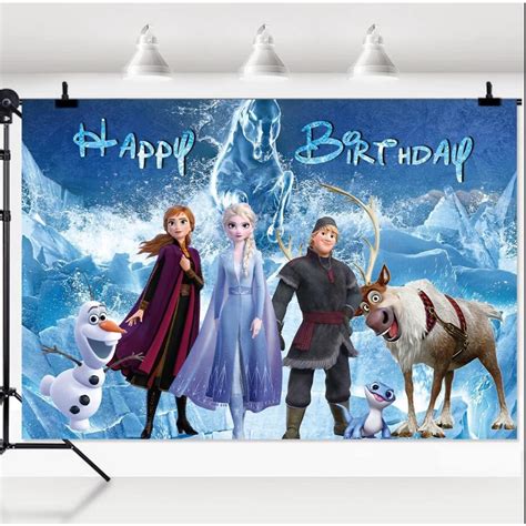 5x4ft Frozen Photography Photo Backdrop Princess Birthday Party ...