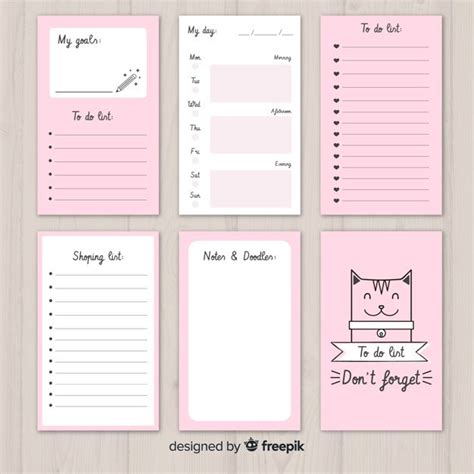 Colorful To Do List Collection With Flat Design | Print planner, Planner, Bullet journal ...