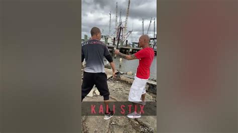 Eskrima sticks fighting technique scissor block w abaniko strikes FMA - YouTube