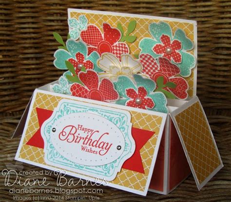 colour me happy: Flower Shop Long Card in a Box (with template) | Box ...