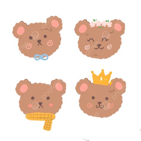 Korean Bear Stickers PNG Image, Cute Cartoon Korean Bear, 41% OFF