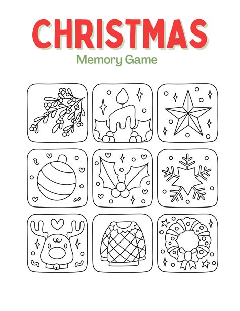 Free Printable Christmas Memory Game | Baking You Happier