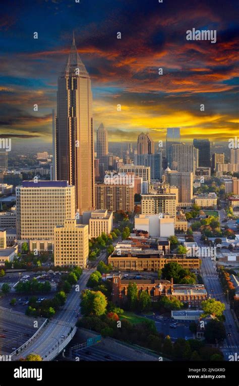 Sunrise, Skyline of Atlanta, Georgia Stock Photo - Alamy