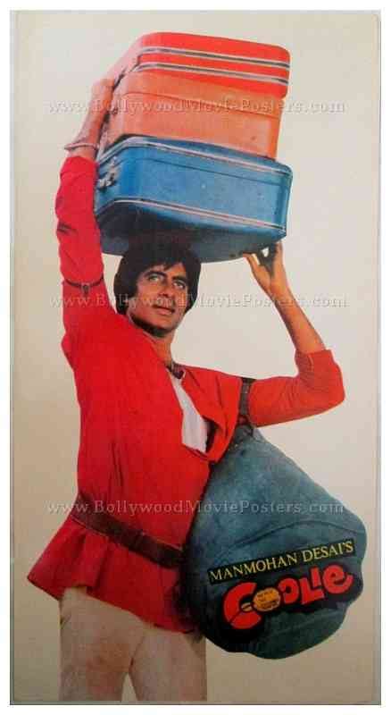 Coolie 1983 poster booklet: Buy old Amitabh movie posters for sale online