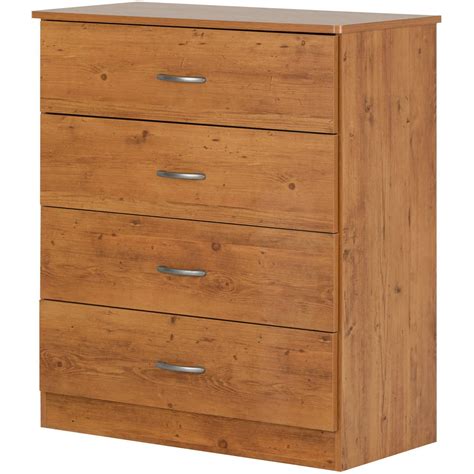 Pine 4 Drawer Dresser Chest Drawers Storage Bedroom Furniture Wooden ...