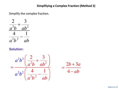 PPT - 6.5 Complex Fractions PowerPoint Presentation, free download - ID:2651058