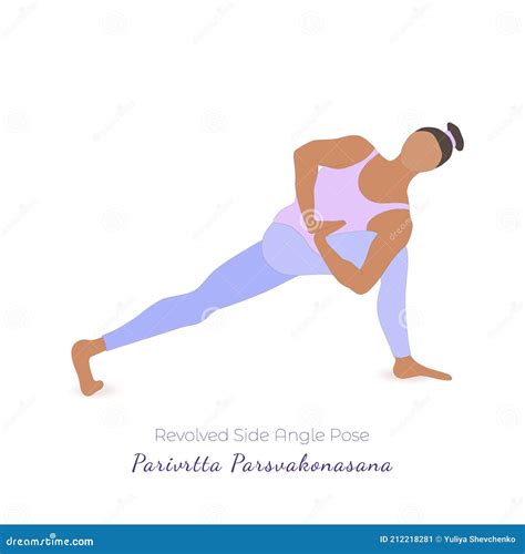 Single Man Performing Revolved Side Angle Pose Stock Vector - Illustration of exercise, yoga ...