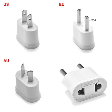 100 Uds EU AU US EU KR adaptador de enchufe American Australia CN adaptador de viaje Euro ...