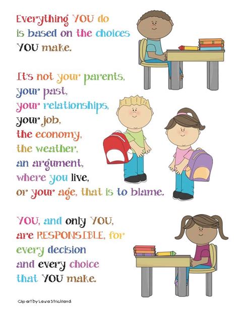 Responsibility Poster - Classroom Freebies