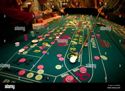 Craps table at a casino in Las Vegas, Nevada MODEL RELEASED Stock Photo ...