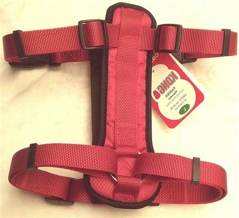 NEW KONG PADDED COMFORT DOG HARNESS, RED, SIZE