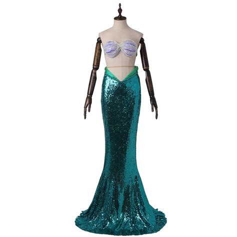 The Little Mermaid Ariel Cosplay Costume Mermaid Costume for Adults | Halloween fancy dress ...