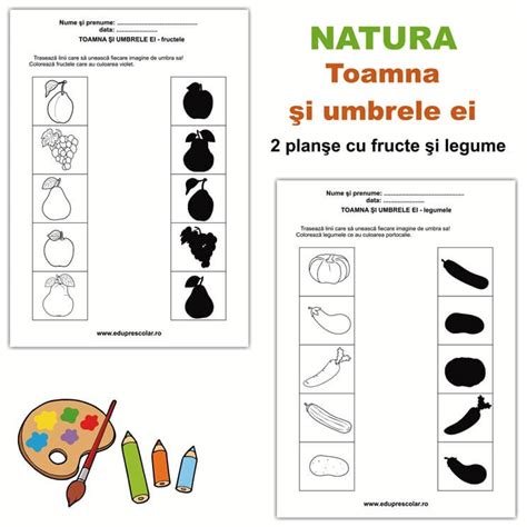 Toamna si umbrele ei - fructe si legume | Eduprescolar.ro