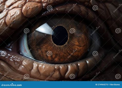 Dinosaur Eye - Close-Up View of a Reptile S Eye Stock Illustration ...