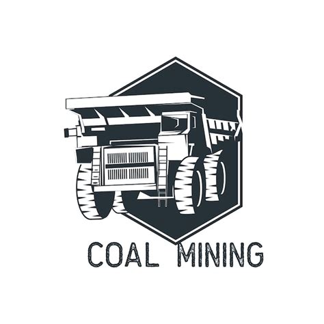 Coal mining insignia. vector illustration Vector | Premium Download