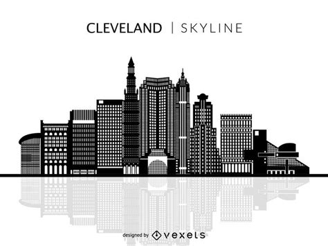 Cleveland Skyline Isolated - Vector Download