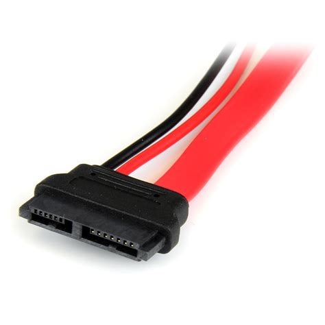 StarTech.com 6in Slimline SATA to SATA Adapter with Power - Slim SATA (F) to SATA (M) - Slimline ...