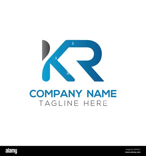 Initial ALphabet KR Logo Design vector Template. Abstract Letter KR Linked Logo Stock Vector ...