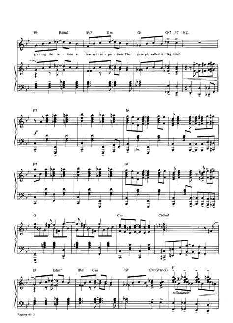 RAGTIME Musical Piano Sheet music | Easy Sheet Music