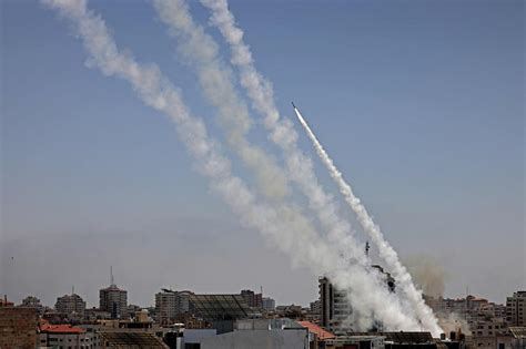 Frightening video shows Gaza Strip missiles fly over Israel