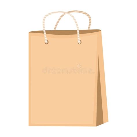 Empty Paper Bag on White Background Stock Illustration - Illustration of blank, gift: 45703448