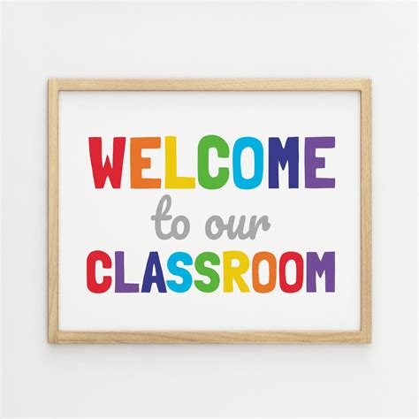 Welcome to Our Classroom Printable Art Home Classroom Decor | Etsy ...