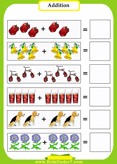 preschool addition worksheets 6 about preschool - addition worksheets ...