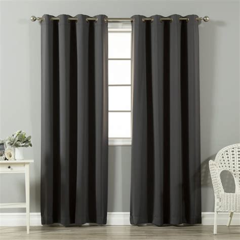 Quality Home Basic Thermal Blackout Curtains - Antique Bronze Grommet ...