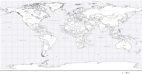 Blank World Map With Longitude And Latitude