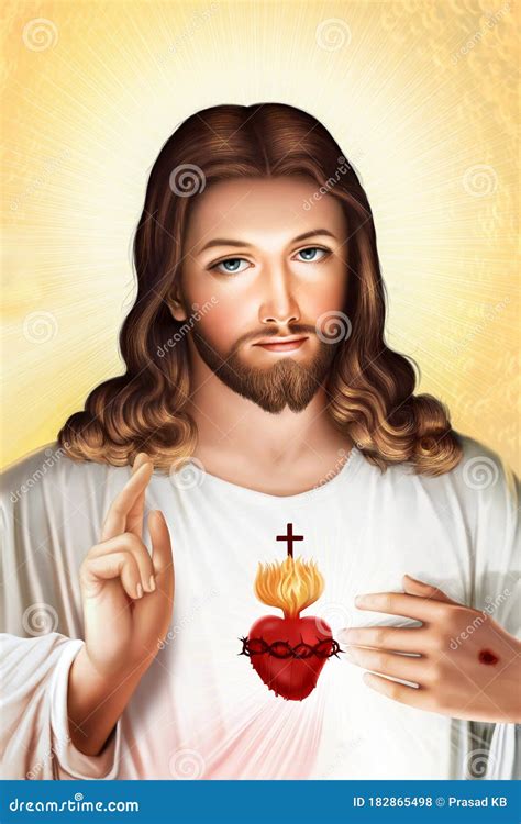 Divine Mercy of Jesus Sacred Heart Stock Illustration - Illustration of sacred, christian: 182865498