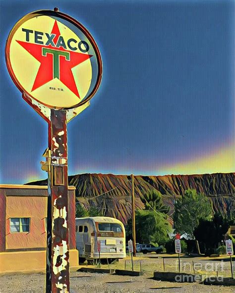 Texaco Sign Vintage Photograph by Bisbee Art - Fine Art America