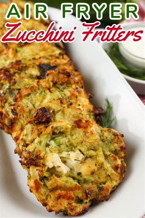 Easy Air Fryer Zucchini Fritters - The Food Hussy