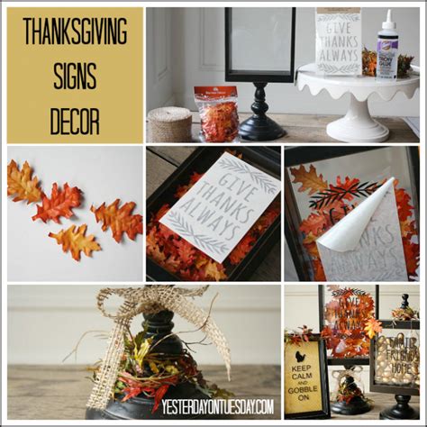 Thanksgiving Signs Decor | Yesterday on Tuesday