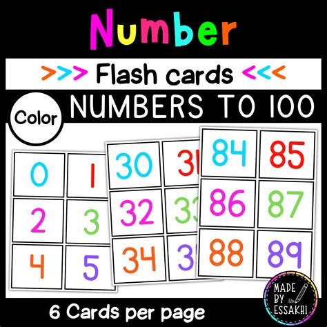 numbers 1 to 100 esl flashcards - free printable number flashcards ...