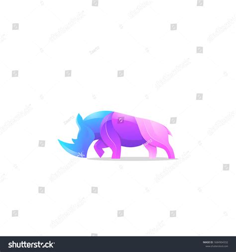 Colorful Rhino Logo Design Gradient Style Stock Vector (Royalty Free) 1684904332 | Shutterstock