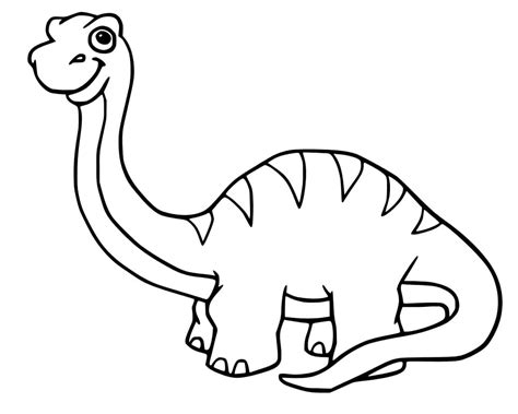 Cute Brontosaurus coloring page - Download, Print or Color Online for Free