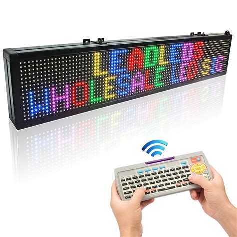 led sign | message board | remote led sign | led board | Leadleds 30 x 6-in LED Message Board ...