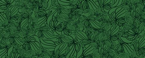 dark green pattern with hand drawn tropical flowers. Vector illustration. 25870986 Vector Art at ...