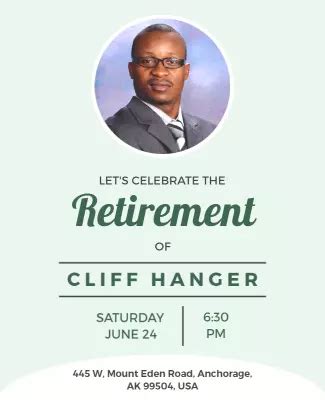 Customize Retirement Poster Templates Online - PhotoADKing