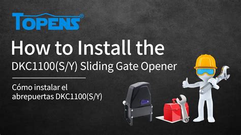 TOPENS DKC1100S Gate Opener Installation Video - YouTube