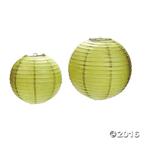 Green Paper Lanterns - OrientalTrading.com | Paper lanterns, Hanging ...