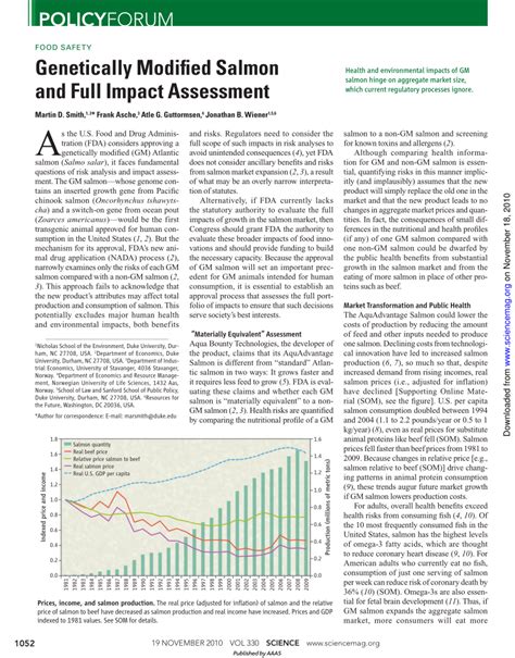 (PDF) Genetically Modified Salmon and Full Impact Assessment