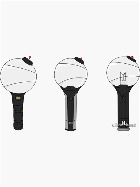 "BTS Army Bombs" Sticker by allison-draws | Redbubble