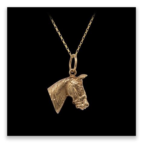 Antiques Atlas - Vintage Gold Horse Pendant Necklace