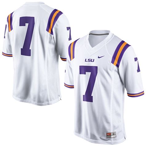 #7 LSU Tigers Nike Limited Football Jersey - White