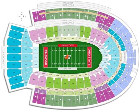 Ohio Stadium Seating Zones Map