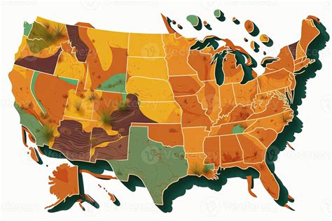 USA map with states on white background, flat lay design 22007080 Stock Photo at Vecteezy