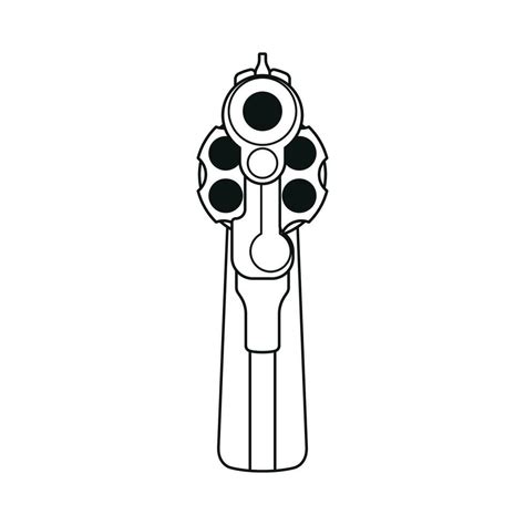 Gun line art front view vector isolater 35853956 Vector Art at Vecteezy