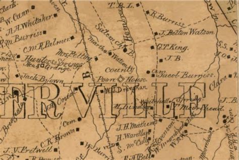 Anderson County Map of 1877 - Hunter's Spring Section - Anderson County